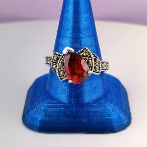 Vintage Ruby Costume Ring Size 10